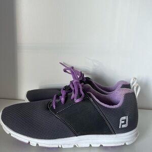 FootJoy Enjoy 95711 Charcoal/Violet Mesh Spikeless Women's Golf Shoes Size 9 M